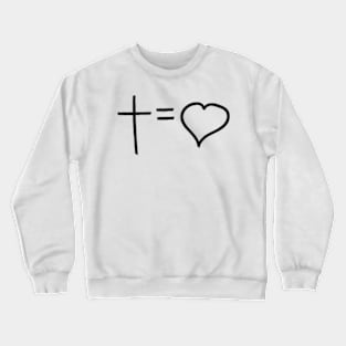 Cross and heart Crewneck Sweatshirt